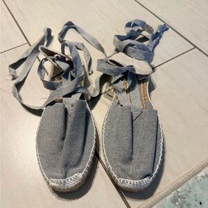 Gray Espadrille Flats